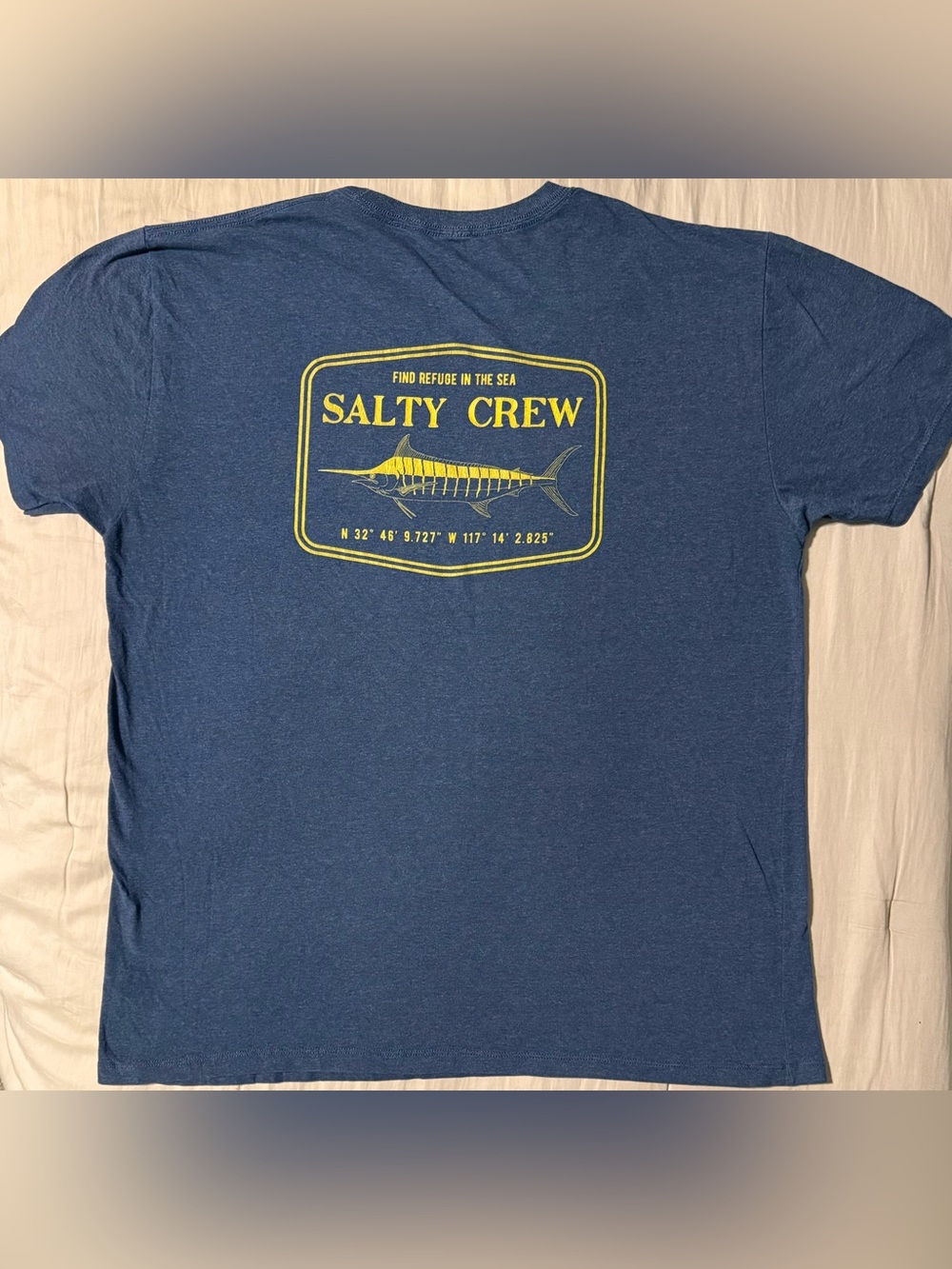 Salty Crew Find Refuge in the Sea Marlin Graphic Tee Men’s 2XL Navy